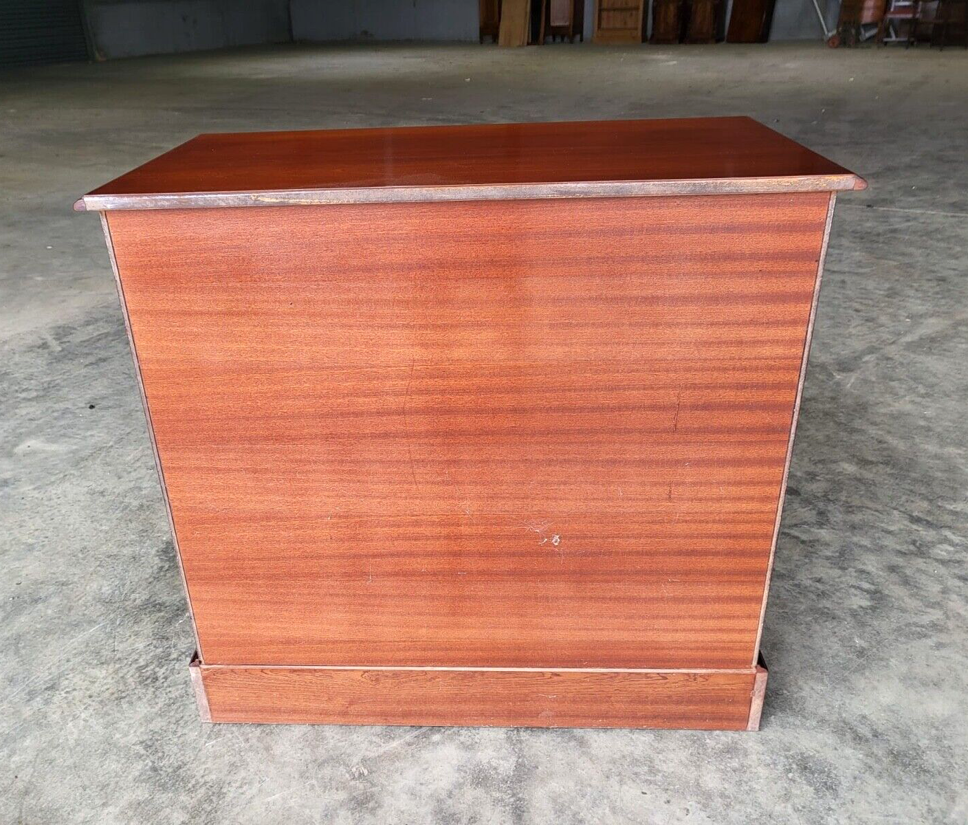 Antique Repro 2 Drawer 2 Door Cabinet Cupboard Sideboard Shelves Bracket Feet