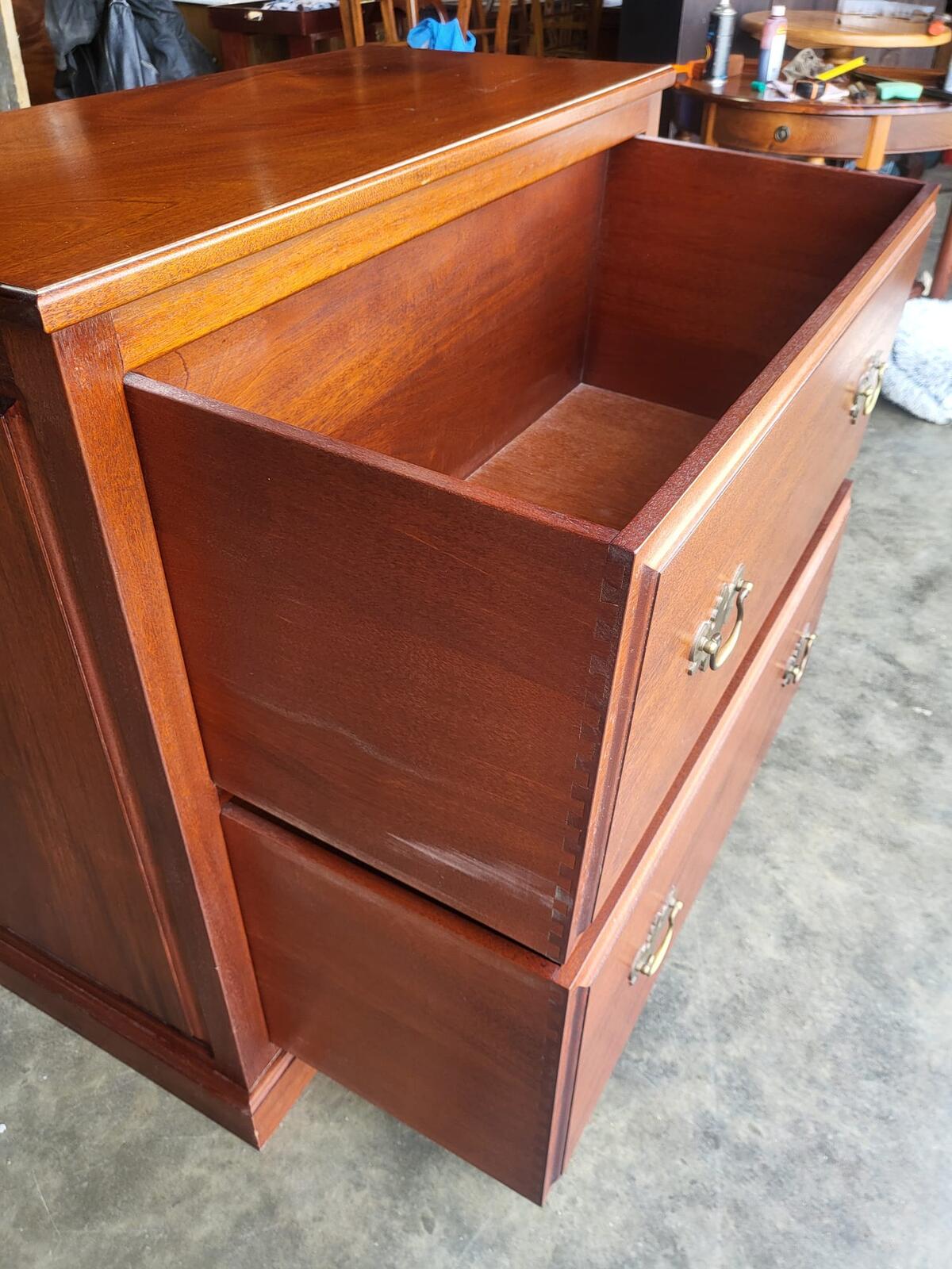 Antique repro chest of drawers 2 large linen drawers