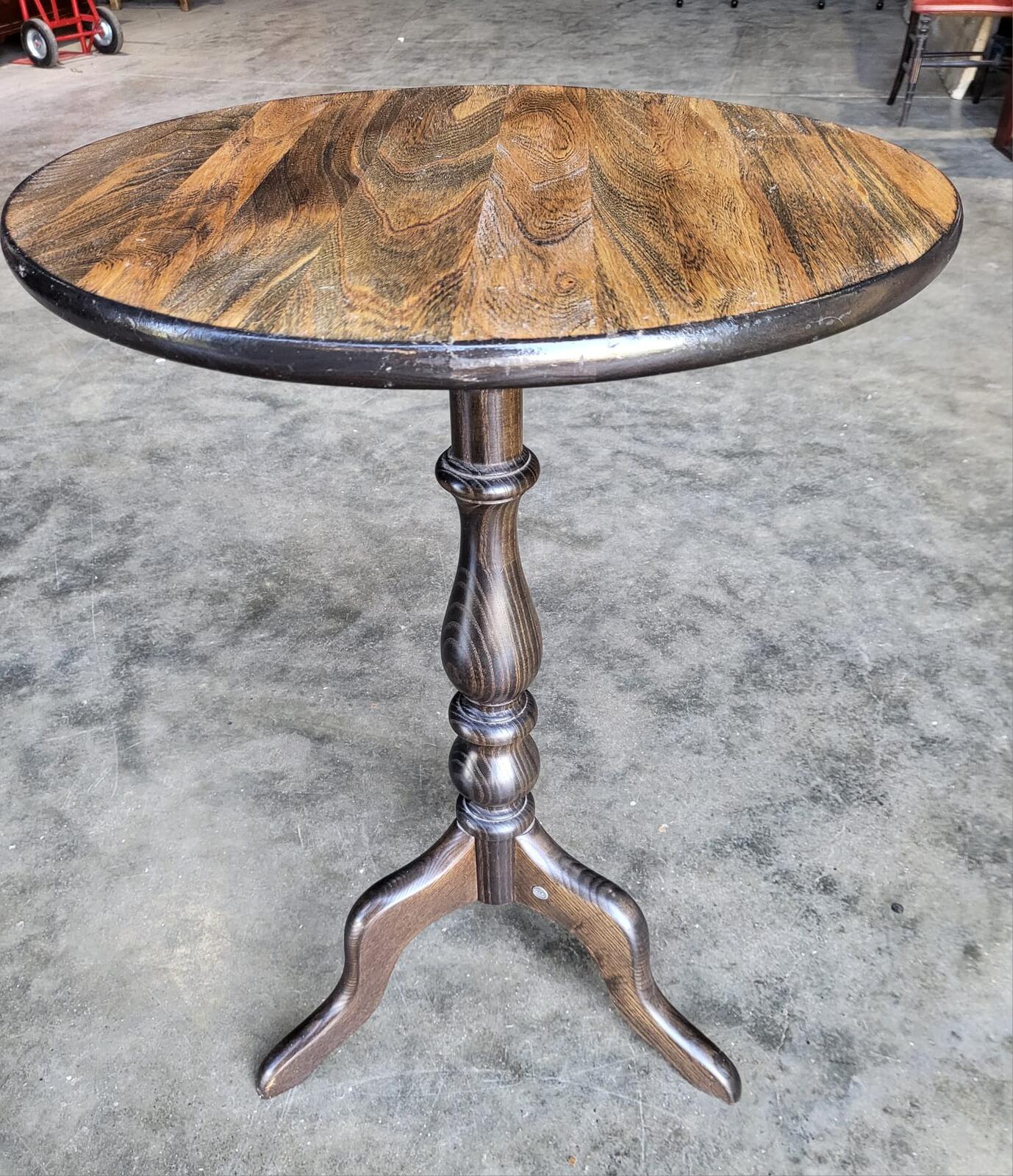 Ercol round tripod side end lamp occasional table