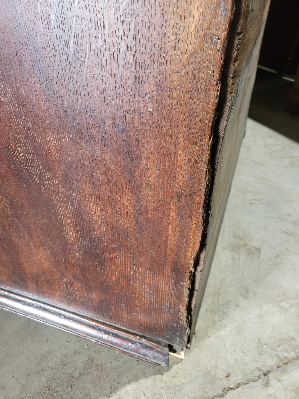 Antique Georgian oak 2 over 3 chest of drawers