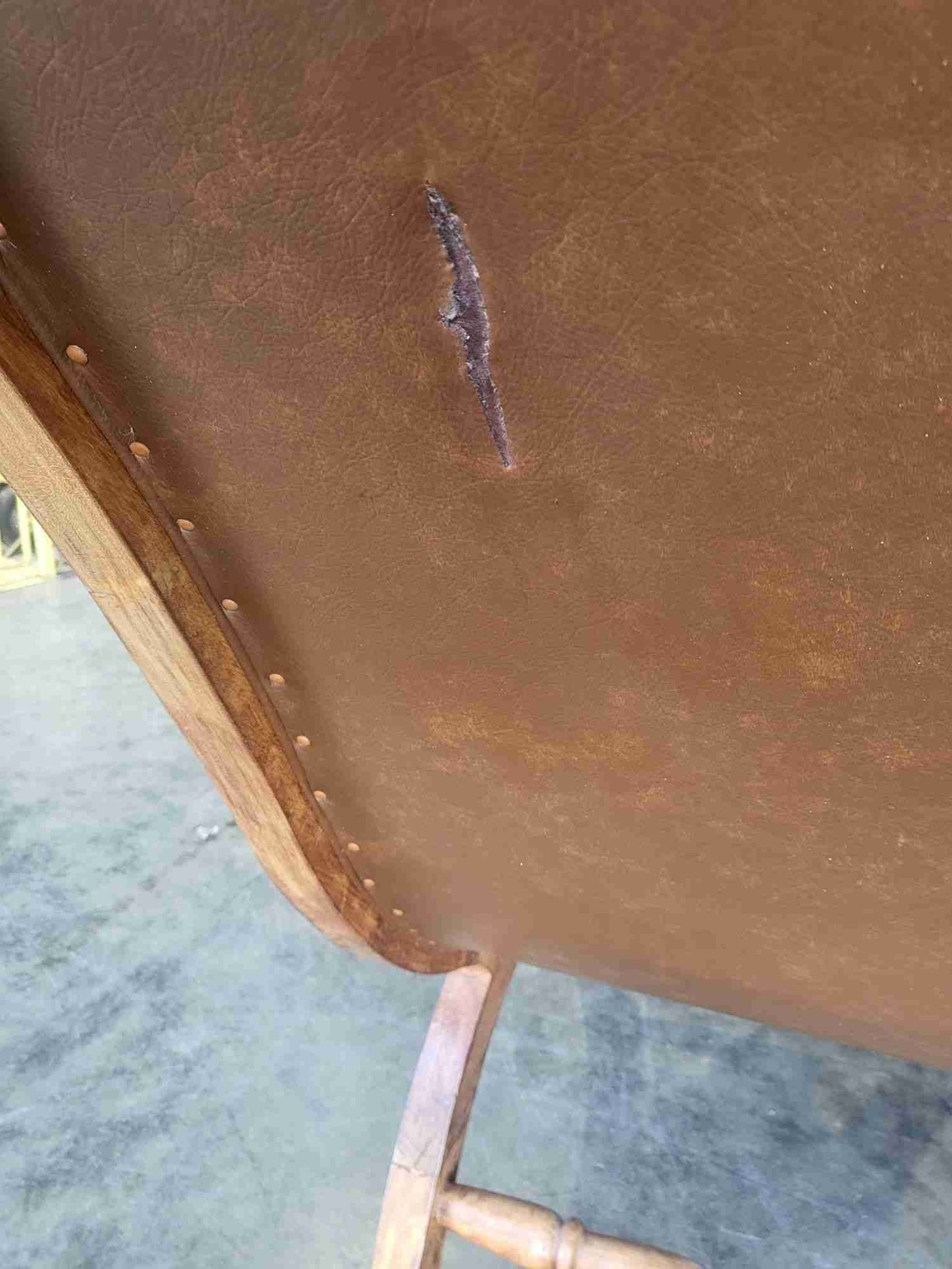 Large plantation arm chair conservatory garden patio chair faux leather