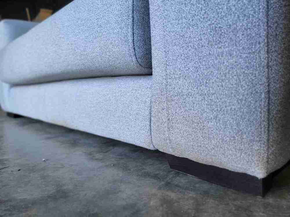 Modern 2 seat grey sofa ex shop display 70's style square