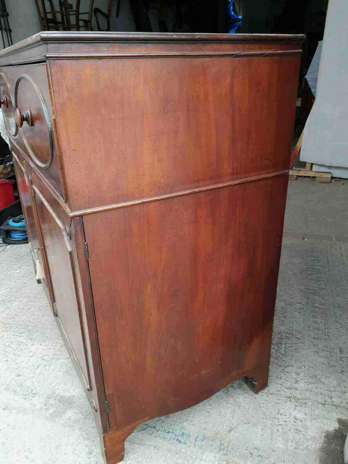 victorian antique mahogany secretaire bureau writing desk drawers bracket feet