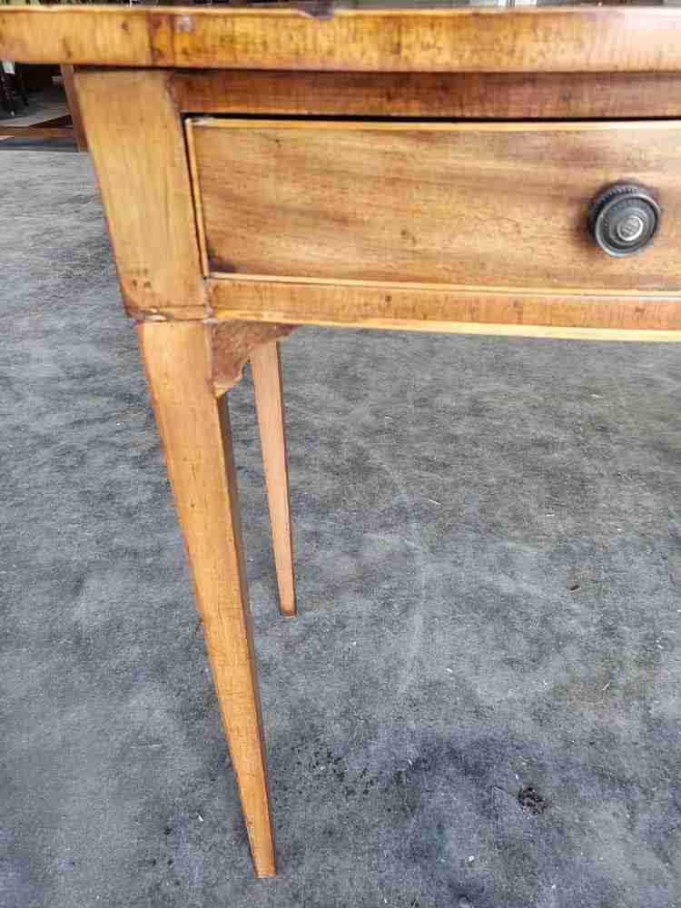 Antique Edwardian bow front 2 drawer writing table desk