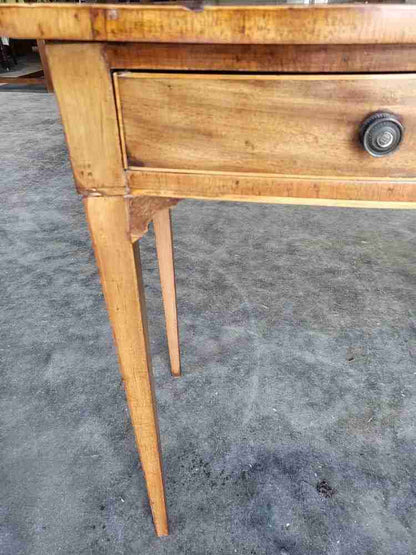 Antique Edwardian bow front 2 drawer writing table desk
