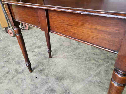 Antique Edwardian small console hall table desk drawer