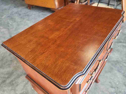 Antique repro small side table cutlery collectors 2 over 2 drawers