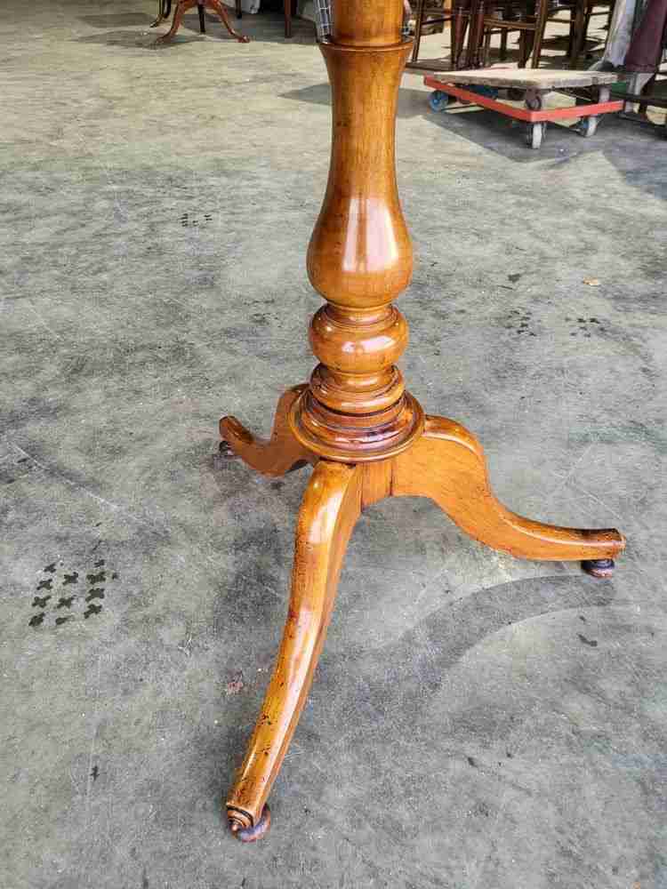 Antique small square tilt top occasional side end dining table