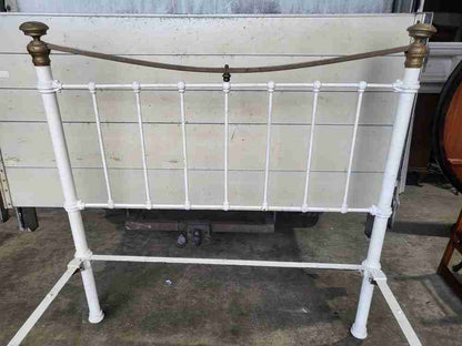 Antique Victorian cast iron double bed frame