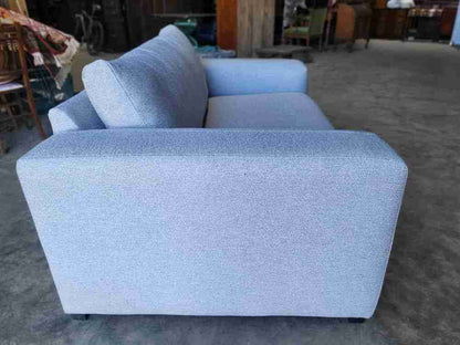 Modern 2 seat grey sofa ex shop display 70's style square