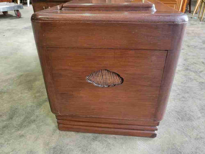 Vintage 20thC Chinese carved camphor wood  trunk chest storage box coffer