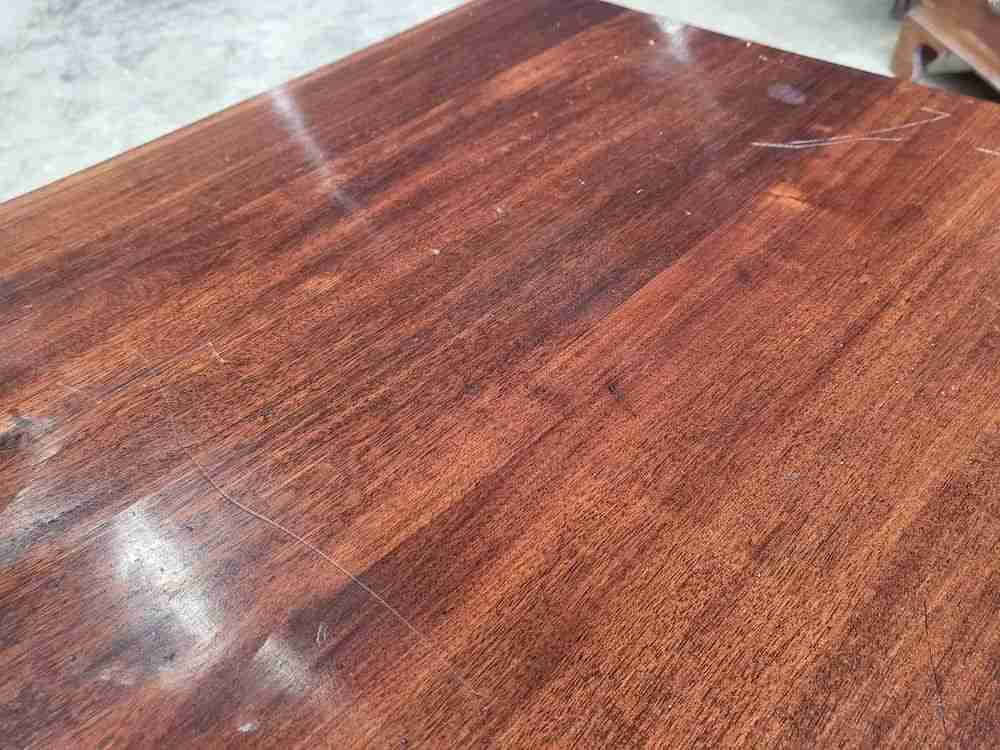 Antique Edwardian 2 tier mahogany square side end lamp table music filing