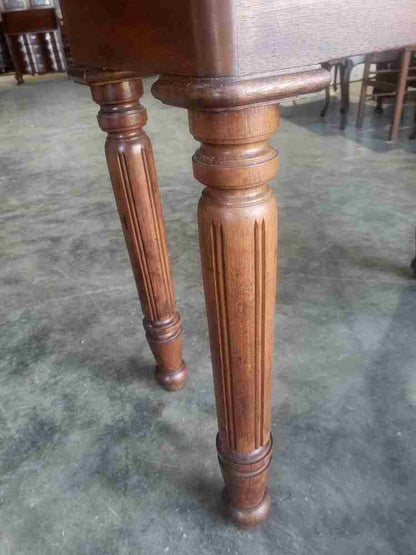 Antique serpentine extending dining occasional hall desk table