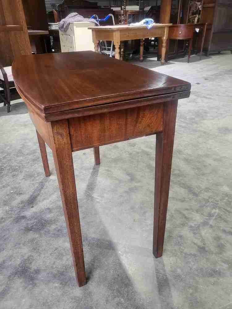 Antique Edwardian small fold over occasional dining work table desk seat 4