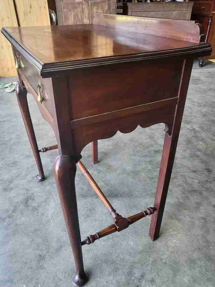 Antique mahogany tall cutlery hall table Drawer cabriole legs pad feet