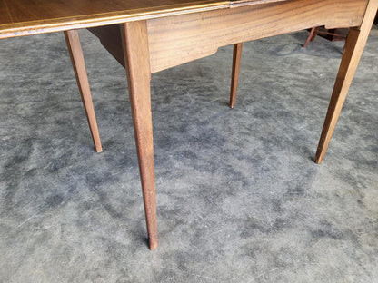 Vintage 1970's small teak? extending dining table seat to 8