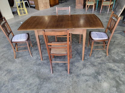 Vintage 1970's small teak? extending dining table seat to 8