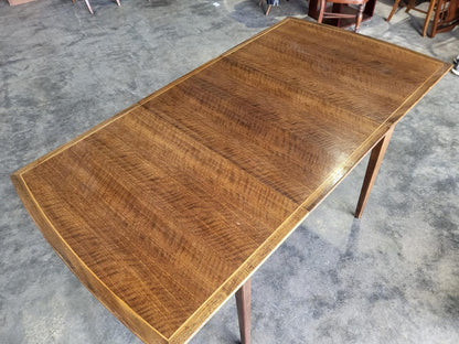 Vintage 1970's small teak? extending dining table seat to 8