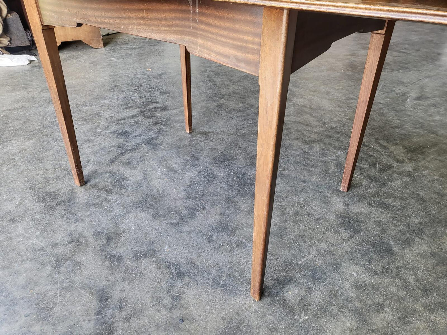 Vintage 1970's small teak? extending dining table seat to 8