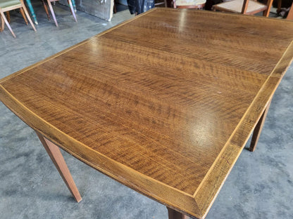 Vintage 1970's small teak? extending dining table seat to 8