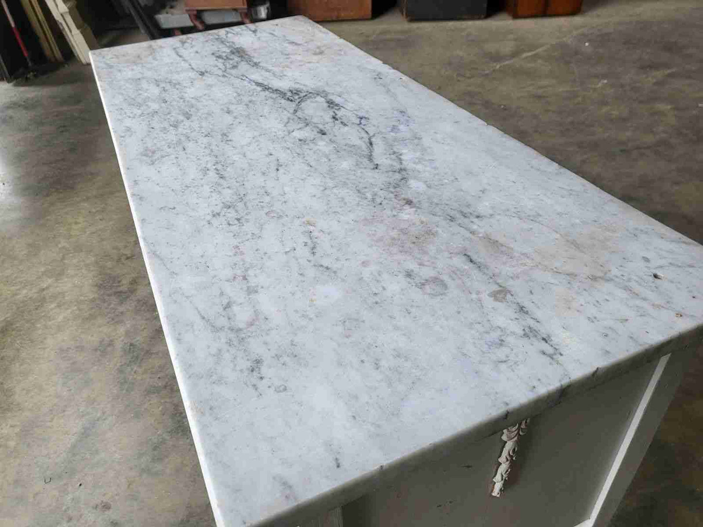 Antique Edwardian marble 2 door washstand painted cupboard