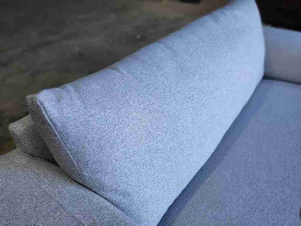 Modern 2 seat grey sofa ex shop display 70's style square