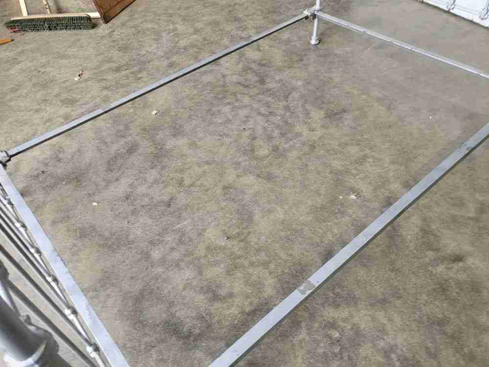 Antique Victorian cast iron small double bed frame + base