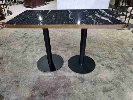 Small marble ? pedestal occasional dining work table seat 4