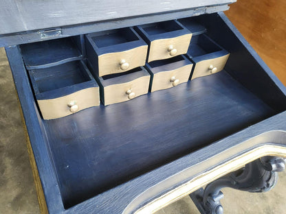 Vintage 20thC painted small Davenport desk bureau