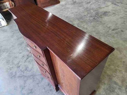 Antique repro small break front sideboard cupboard drawers