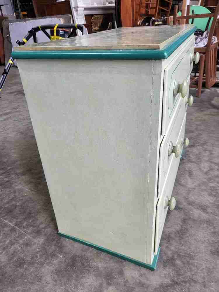 Antique Victorian painted small low chest of drawers