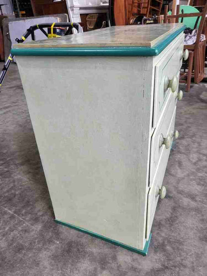 Antique Victorian painted small low chest of drawers