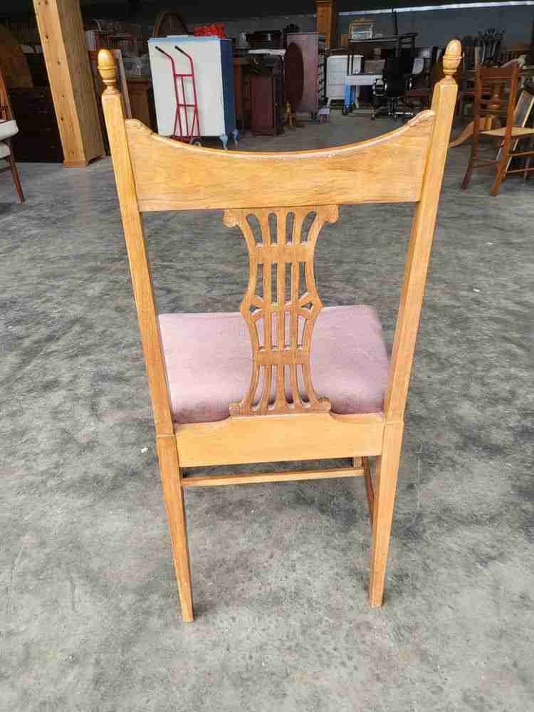20thC square legs rose fabric bedroom bathroom chair