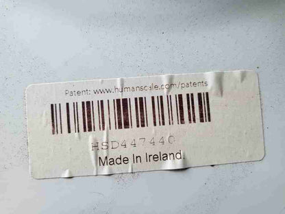 Six Humanscale Trea white 4 metal legs office dining chairs