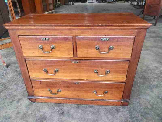 Antique Edwardian small 2 over 2 chest of drawers