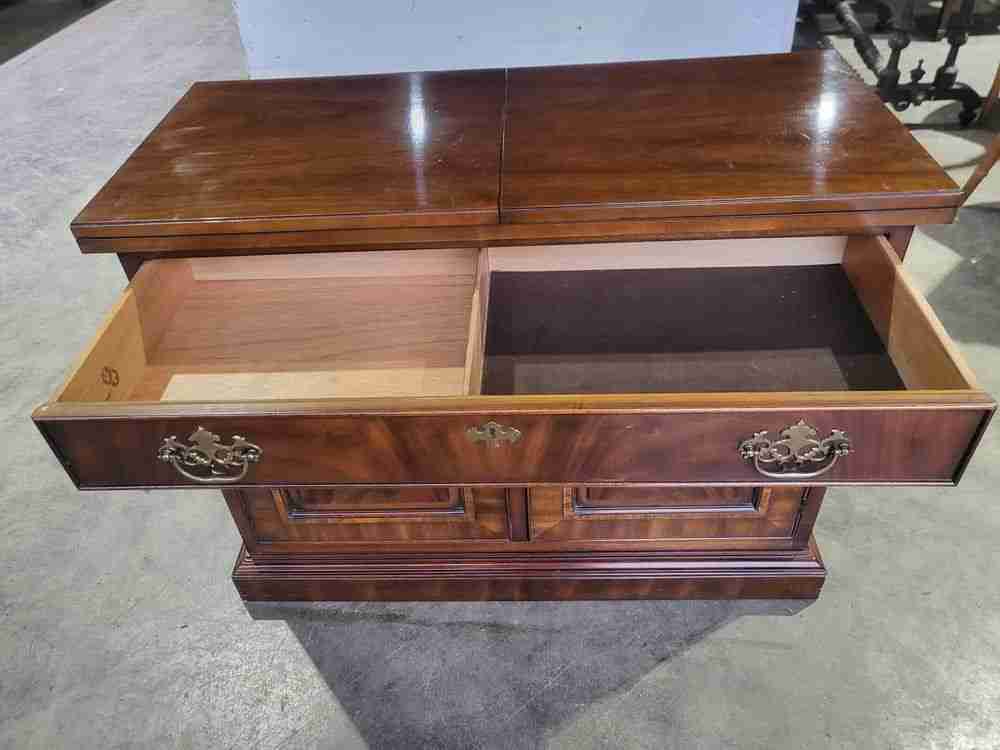 Antique repro sideboard cabinet serving table drawer