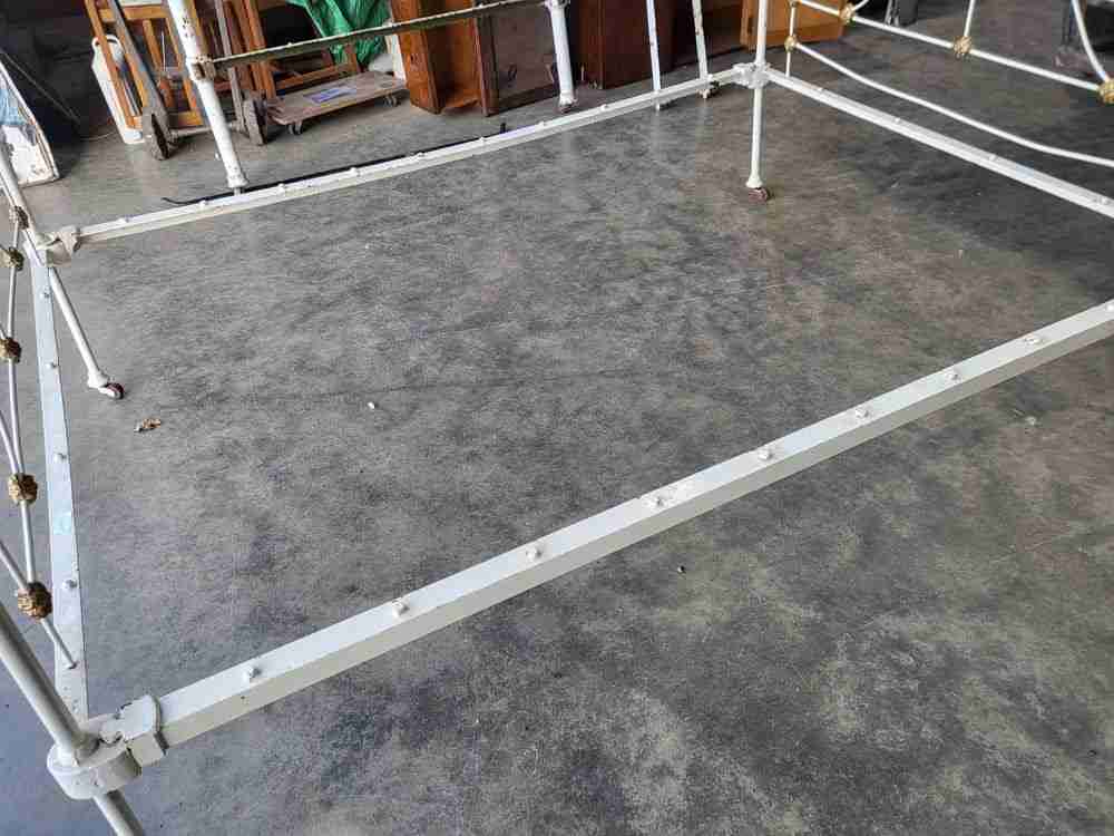 Antique Victorian cast iron double bed frame