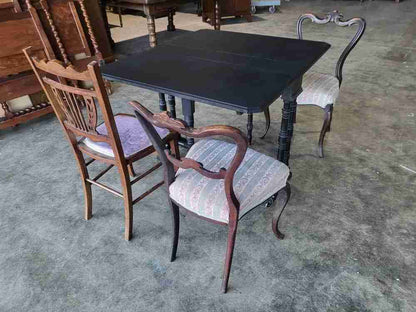Antique Sutherland gate leg drop leaf dining occasional table