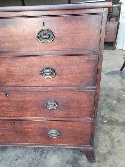 Antique Georgian 2 over 3 chest of drawers splayed legs