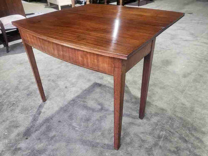 Antique Edwardian small fold over occasional dining work table desk seat 4