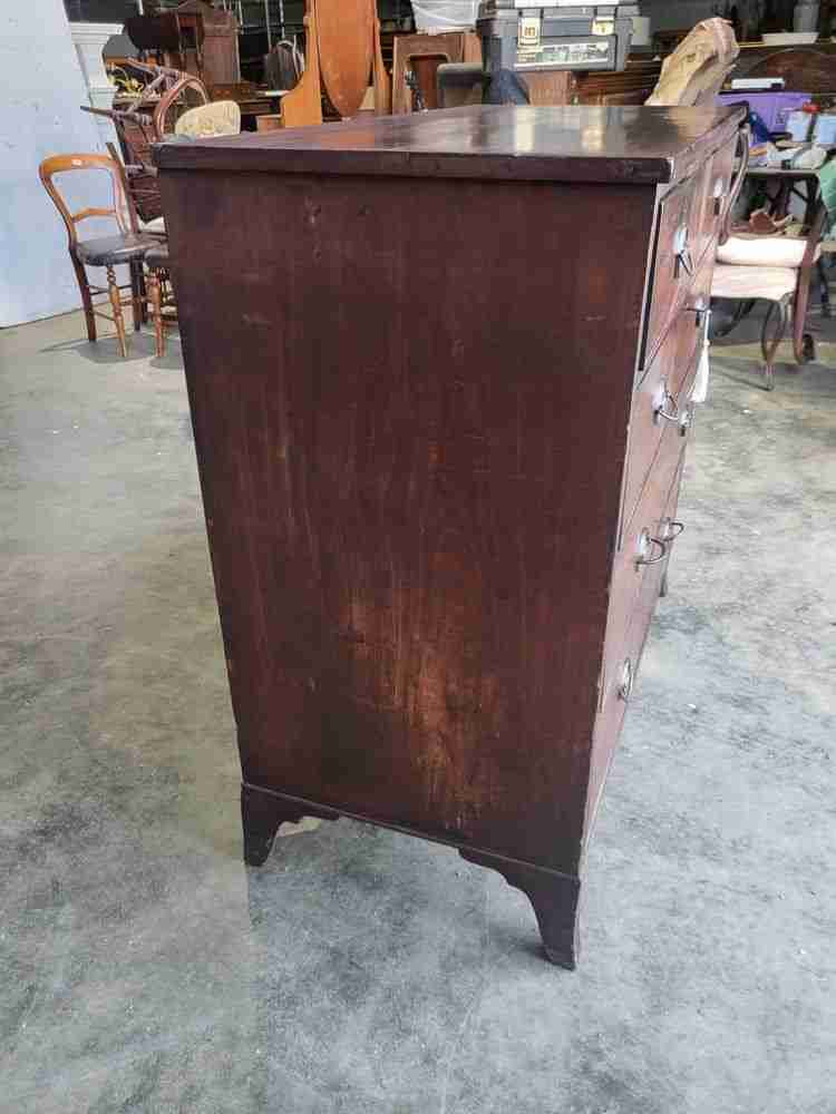 Antique Georgian 2 over 3 chest of drawers splayed legs