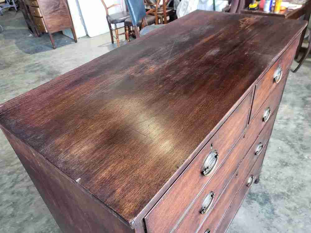 Antique Georgian 2 over 3 chest of drawers splayed legs