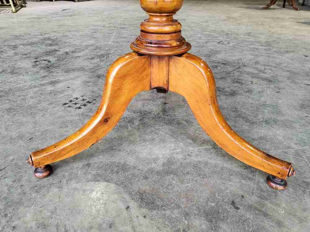 Antique small square tilt top occasional side end dining table
