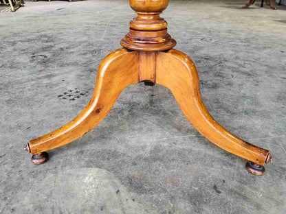 Antique small square tilt top occasional side end dining table