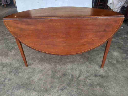 Antique Edwardian inlaid gate leg drop leaf occasional dining table