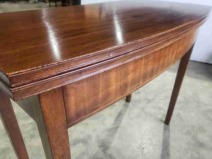 Antique Edwardian small fold over occasional dining work table desk seat 4