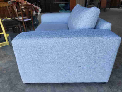 Modern 2 seat grey sofa ex shop display 70's style square