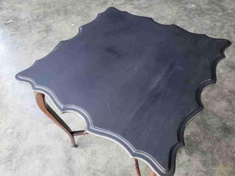 Vintage 20thC 2 tier square side end lamp table cabriole legs