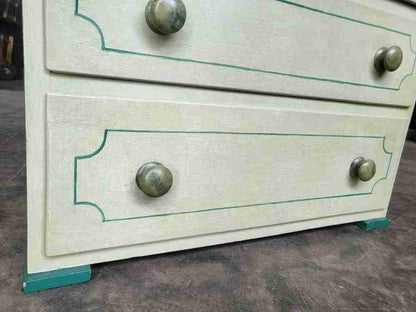 Antique Victorian painted small low chest of drawers