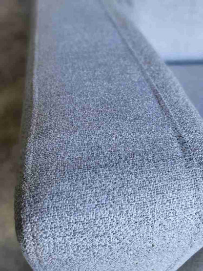 Modern 2 seat grey sofa ex shop display 70's style square